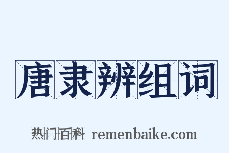 唐隶辨组词是什么意思的图片